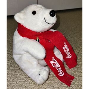 1998 Collectible Coca Cola Bean Bag Plush Polar Bear (NWT)
